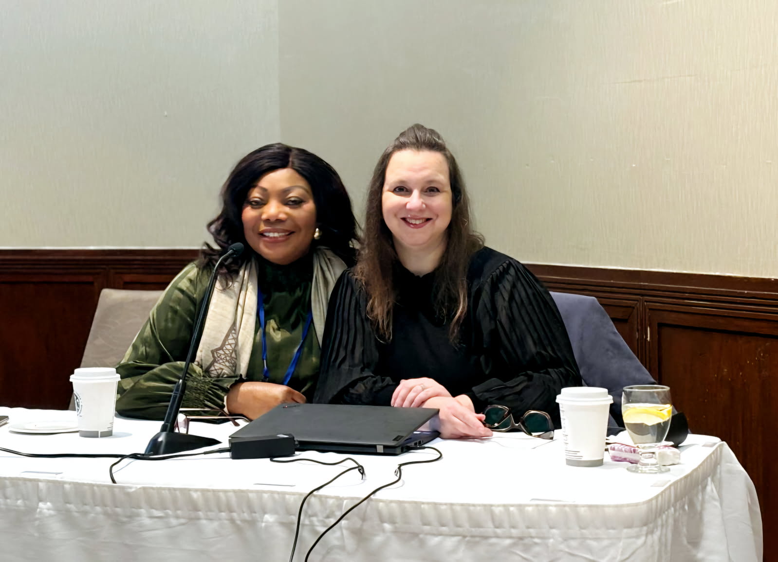 Liz Okai and Danielle Ungara at the conference